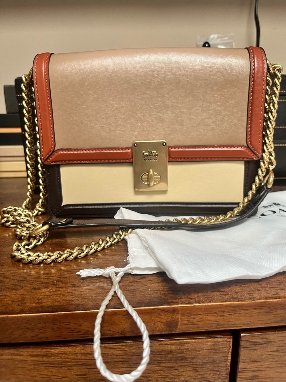 Coach Colorblock Hutton Shoulder Bag